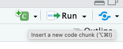 new code chunk